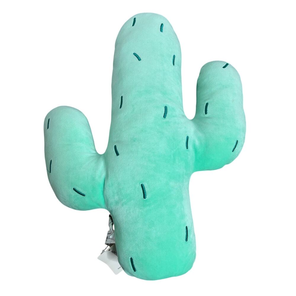 Miniso Life Plush Green 17" Prickly Cactus Squish Pillow Stuffed